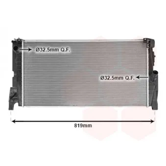 Radiateur, refroidissement du moteur VAN WEZEL 06012723