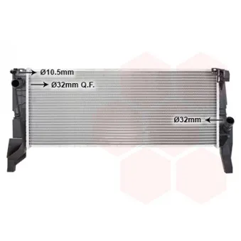 Radiateur, refroidissement du moteur VAN WEZEL 06012725