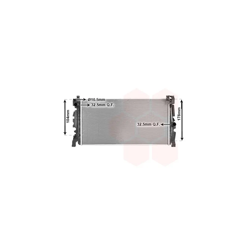 Radiateur, refroidissement du moteur VAN WEZEL 06012726