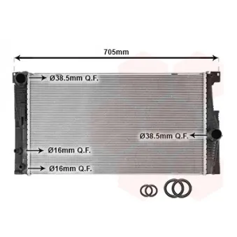 Radiateur, refroidissement du moteur VAN WEZEL 06012766