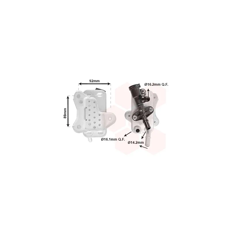 Radiateur d'huile de boîte automatique VAN WEZEL 06013716
