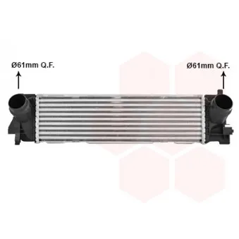 Intercooler, échangeur VAN WEZEL 06014721