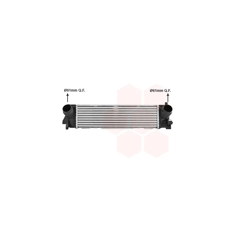 Intercooler, échangeur VAN WEZEL 06014721