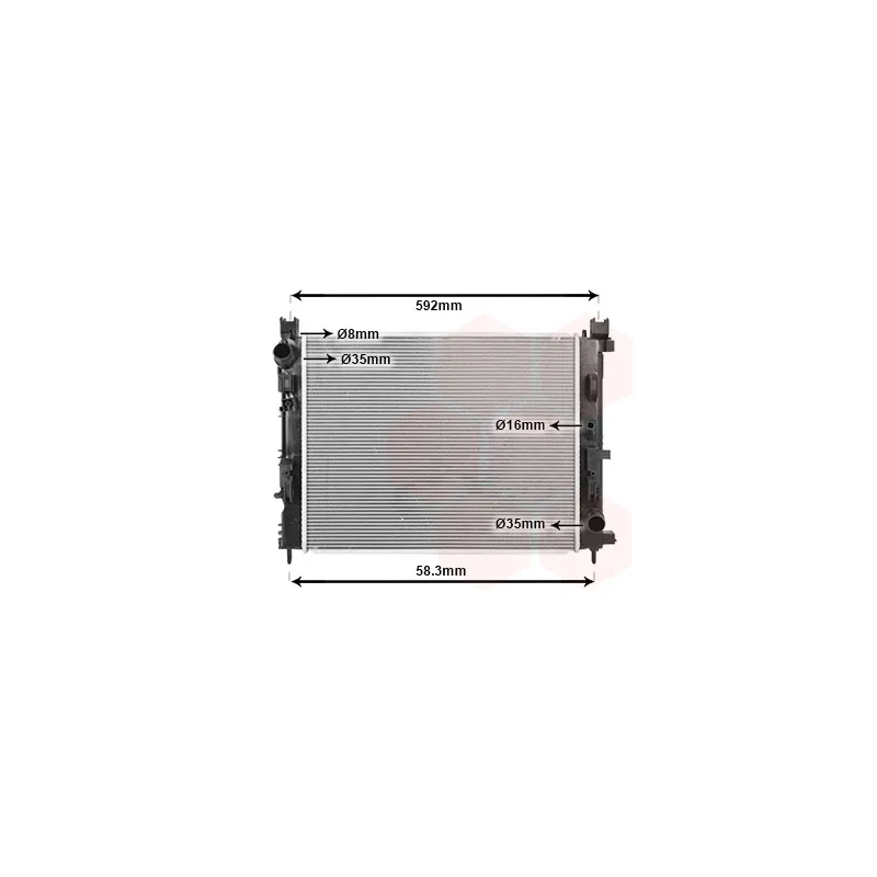 Radiateur, refroidissement du moteur VAN WEZEL 15012700