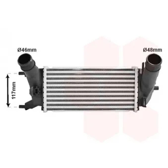 Intercooler, échangeur VAN WEZEL 18014728