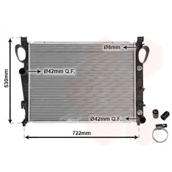 Radiateur, refroidissement du moteur VAN WEZEL 30002311