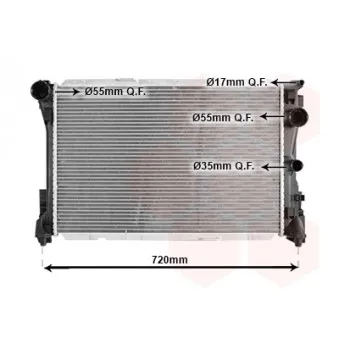 Radiateur, refroidissement du moteur VAN WEZEL 30002693