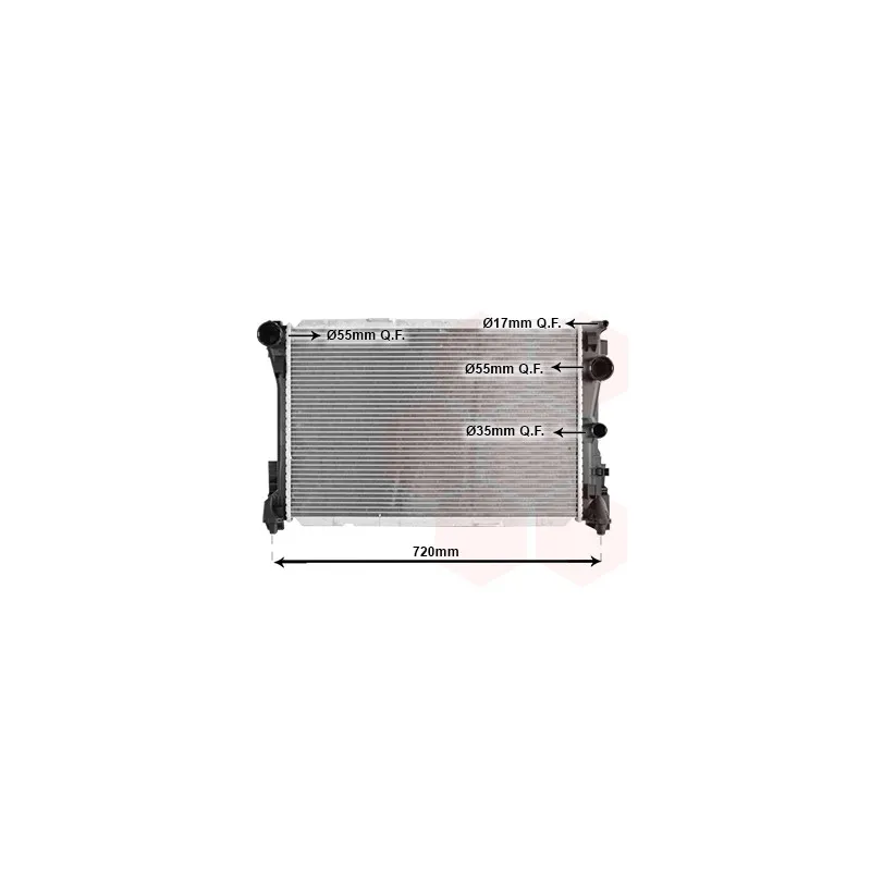 Radiateur, refroidissement du moteur VAN WEZEL 30002693