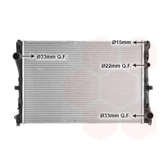 Radiateur, refroidissement du moteur VAN WEZEL 30012719