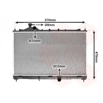 Radiateur, refroidissement du moteur VAN WEZEL