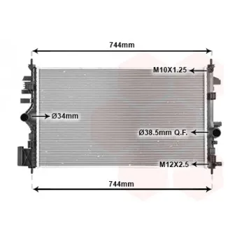 Radiateur, refroidissement du moteur VAN WEZEL 37012709