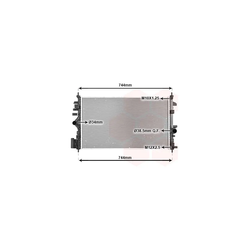Radiateur, refroidissement du moteur VAN WEZEL 37012709