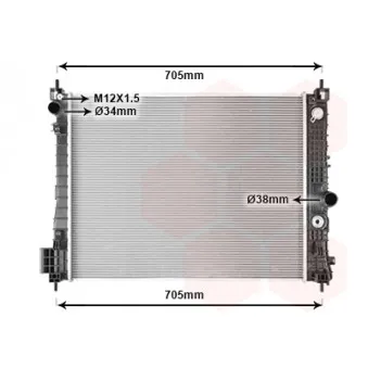 Radiateur, refroidissement du moteur VAN WEZEL 37012718