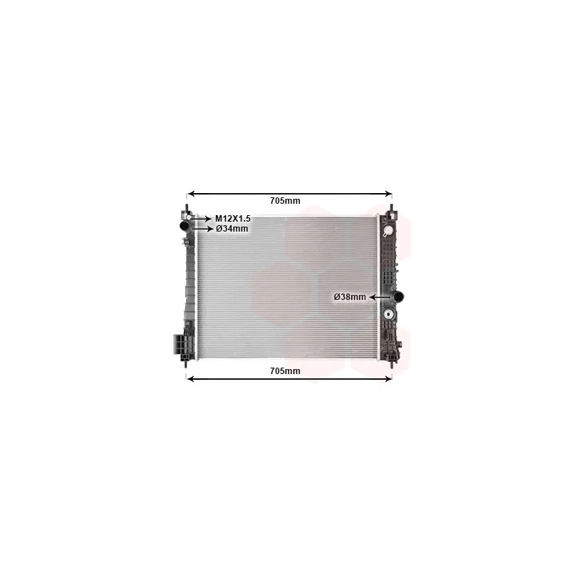 Radiateur, refroidissement du moteur VAN WEZEL 37012718