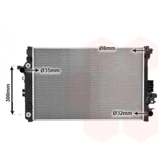 Radiateur, refroidissement du moteur VAN WEZEL 37012725