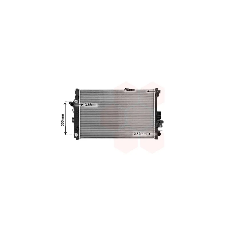 Radiateur, refroidissement du moteur VAN WEZEL 37012725