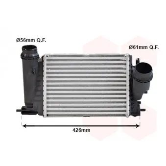 Intercooler, échangeur VAN WEZEL 43004680