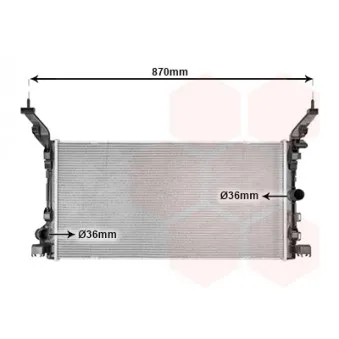 Radiateur, refroidissement du moteur VAN WEZEL 43012706