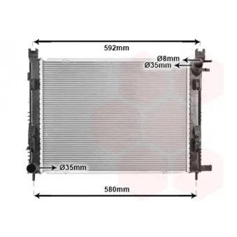 Radiateur, refroidissement du moteur VAN WEZEL 43012708