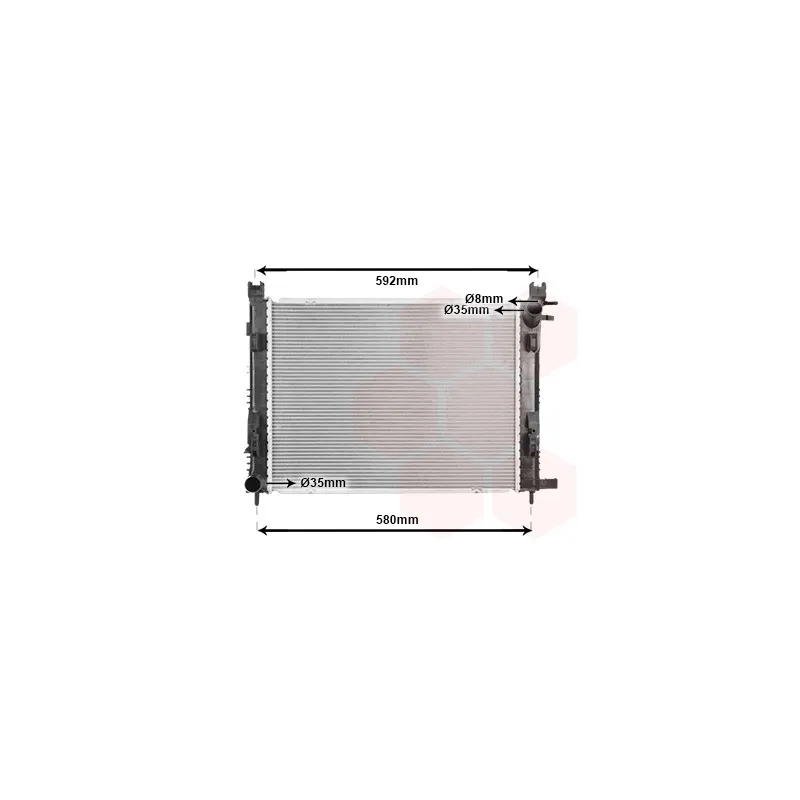 Radiateur, refroidissement du moteur VAN WEZEL 43012708