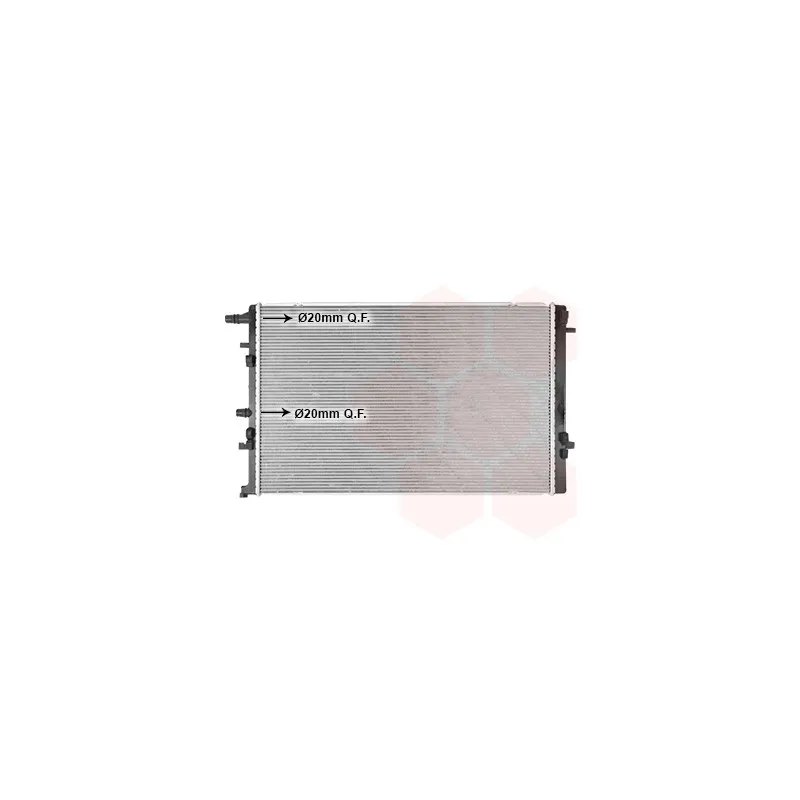 Radiateur, refroidissement du moteur VAN WEZEL 43012714