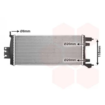 Radiateur, refroidissement du moteur VAN WEZEL 43012716