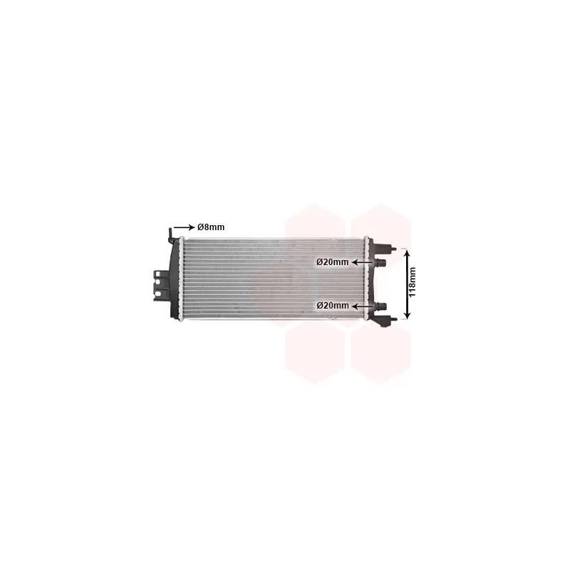 Radiateur, refroidissement du moteur VAN WEZEL 43012716