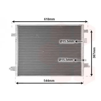 Condenseur, climatisation VAN WEZEL 43015704