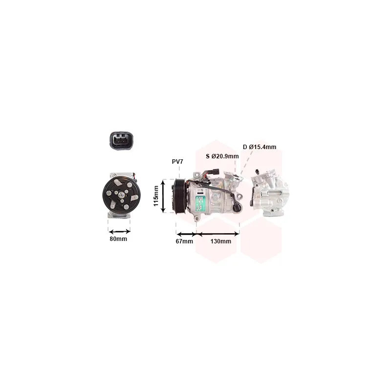 Compresseur, climatisation VAN WEZEL 4301K714