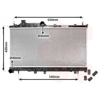 Radiateur, refroidissement du moteur VAN WEZEL 51002065