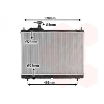 Radiateur, refroidissement du moteur VAN WEZEL 52012712