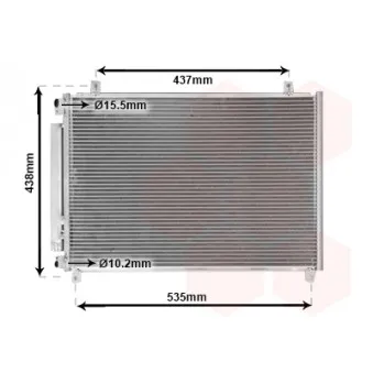 Condenseur, climatisation VAN WEZEL 52015708