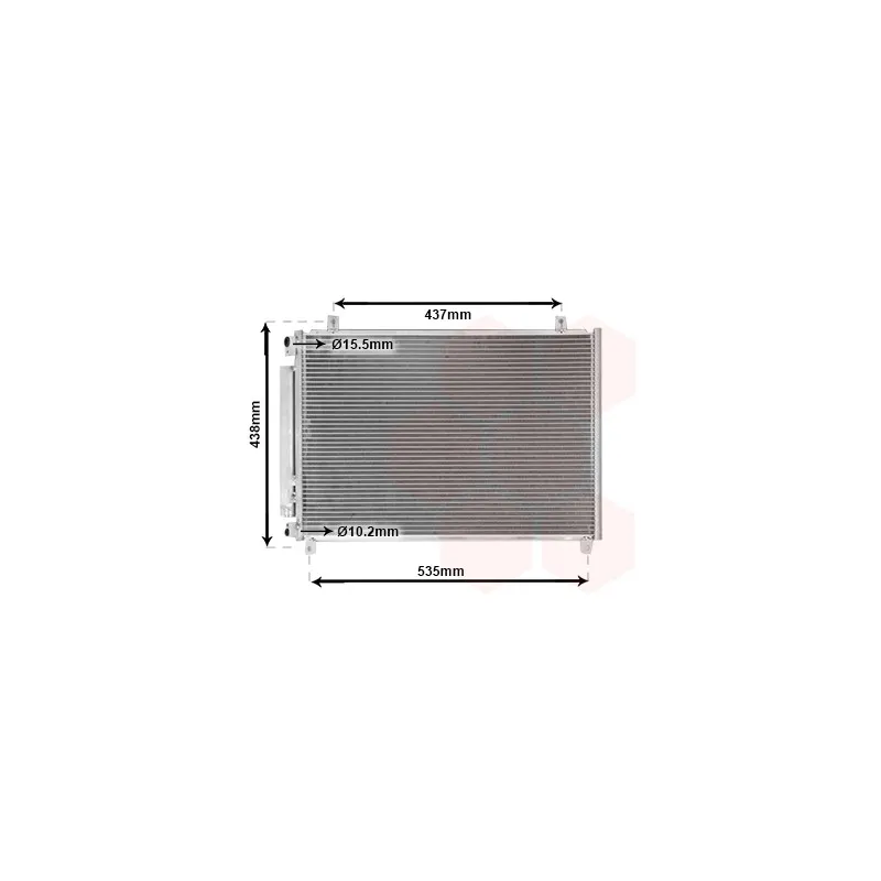 Condenseur, climatisation VAN WEZEL 52015708