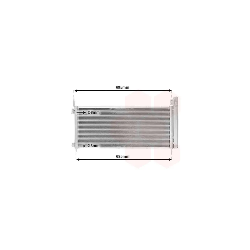 Condenseur, climatisation VAN WEZEL 53005786