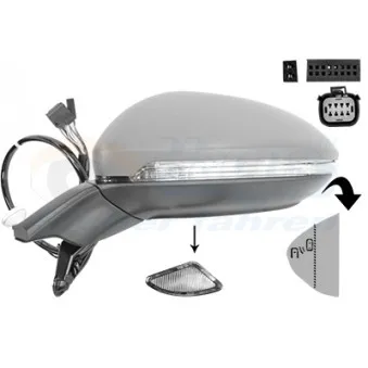 Rétroviseur extérieur VAN WEZEL 5775827