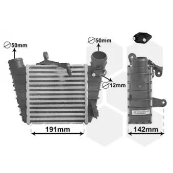 Intercooler, échangeur VAN WEZEL 58004213