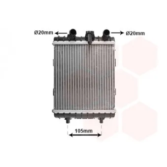 Radiateur, refroidissement du moteur avant gauche VAN WEZEL 58012710