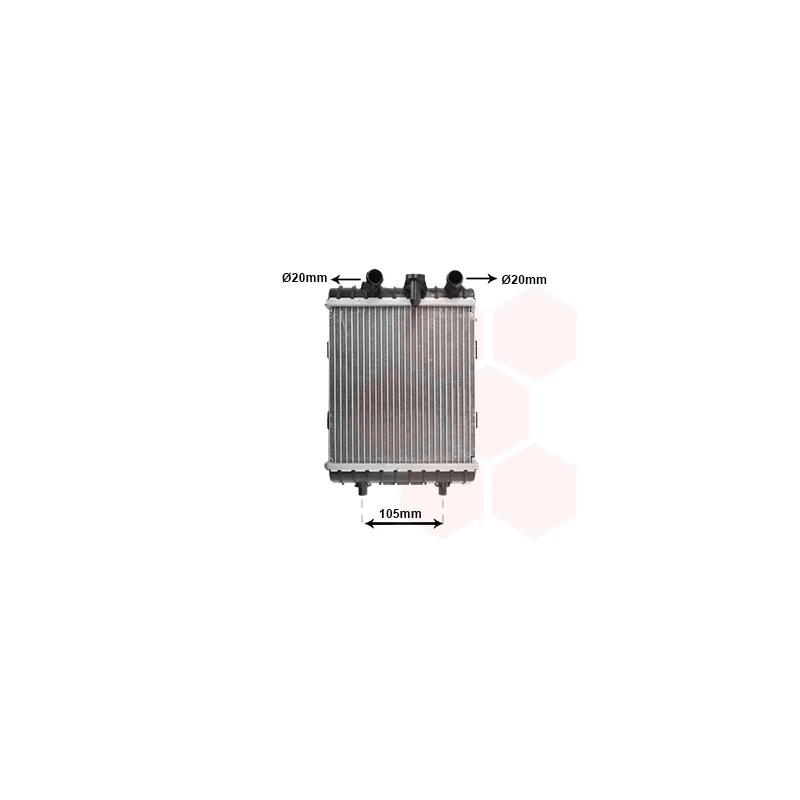 Radiateur, refroidissement du moteur avant gauche VAN WEZEL 58012710