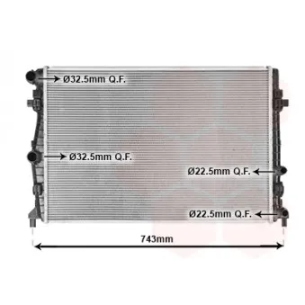 Radiateur, refroidissement du moteur VAN WEZEL 58012717