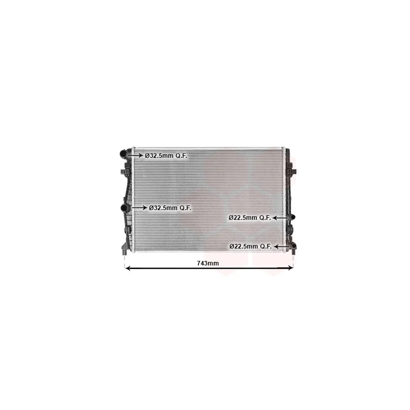 Radiateur, refroidissement du moteur VAN WEZEL 58012717