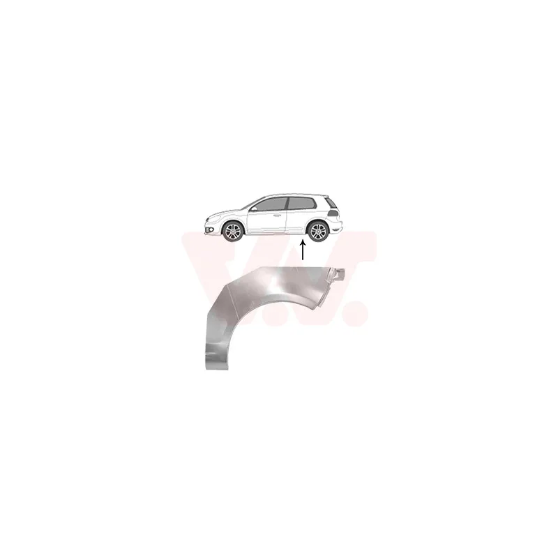 Panneau latéral arrière gauche VAN WEZEL 5863145