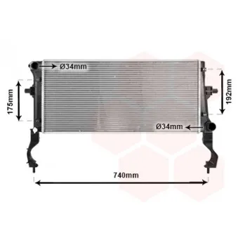 Radiateur, refroidissement du moteur VAN WEZEL 82012738