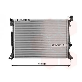 Radiateur, refroidissement du moteur VAN WEZEL 82012741