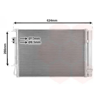 Condenseur, climatisation VAN WEZEL 83015709
