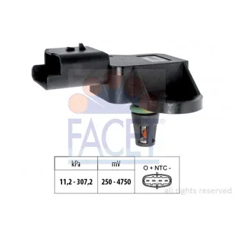 Capteur, pression de suralimentation FACET 10.3220