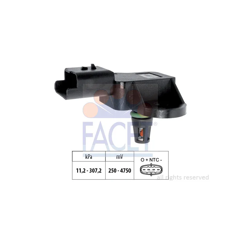 Capteur, pression de suralimentation FACET 10.3220