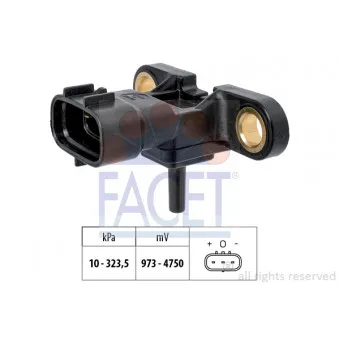 Capteur, pression de suralimentation FACET 10.3408