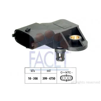 Capteur, pression de suralimentation FACET 10.3410