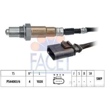 Sonde lambda FACET 10.8507