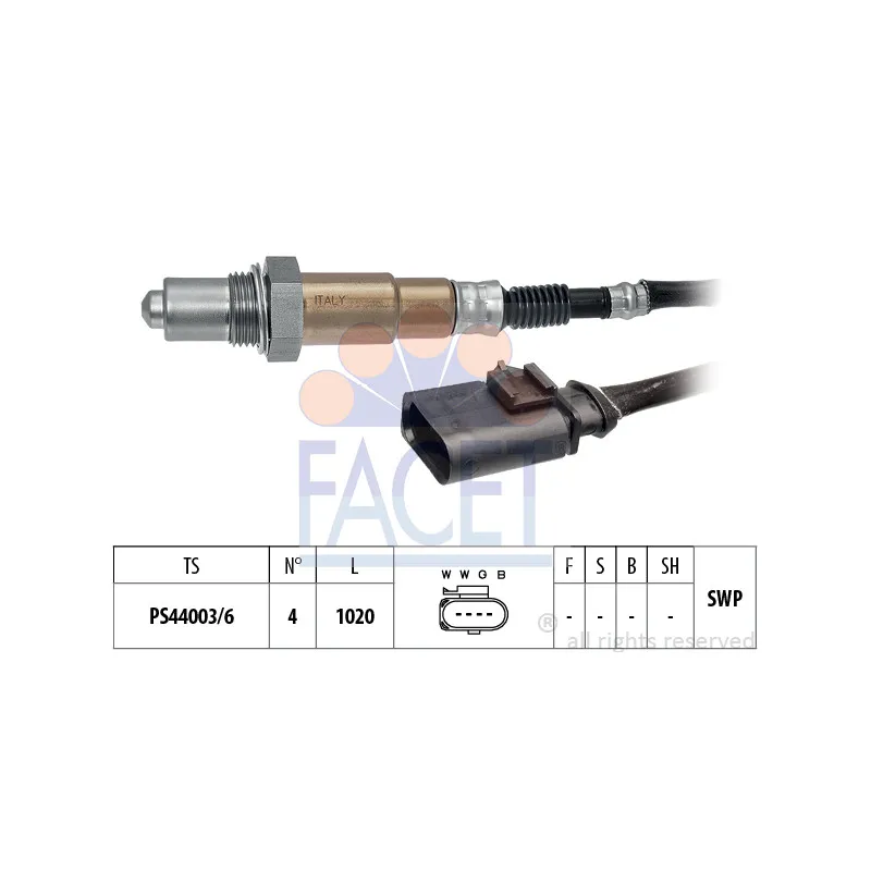 Sonde lambda FACET 10.8507